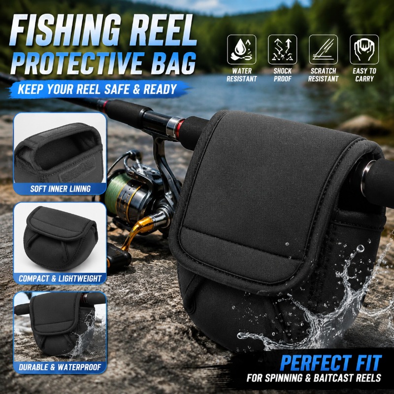 Fishing Equipment Bag - 釣りリール保護カバーバッグ スピニングリールケース ポーチホルダー 500-8000サイズリール用 アウトドア釣り用具収納アクセサリー