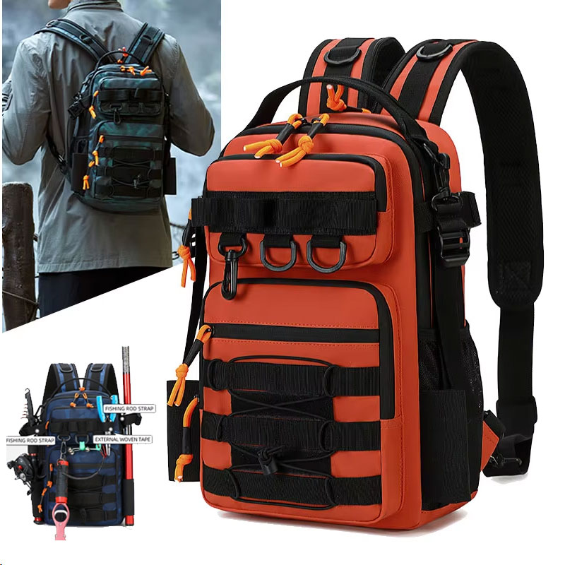 Fishing Equipment Bag - 釣り戦術キャンプバックパックアウトドアスポーツバッグハイキングモール魚ルアーアクセサリータックルバッグ男性用登山トラベルバッグ